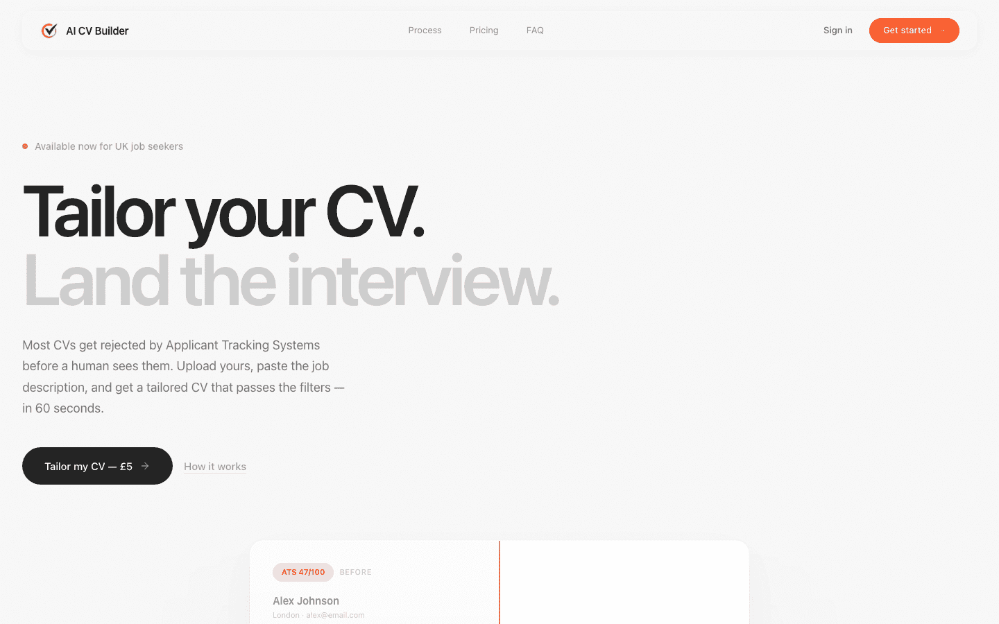 AI CV Builder