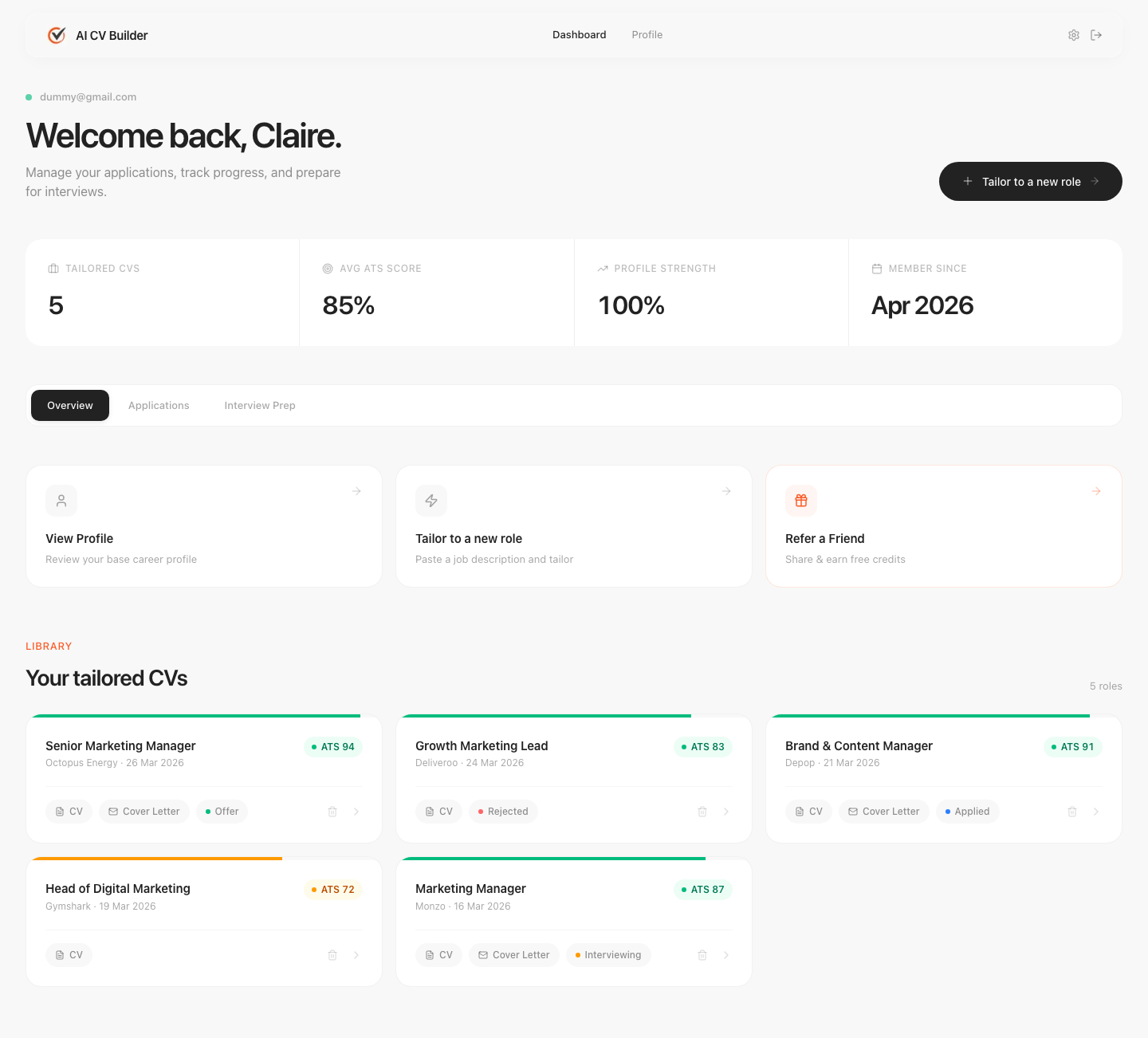Dashboard